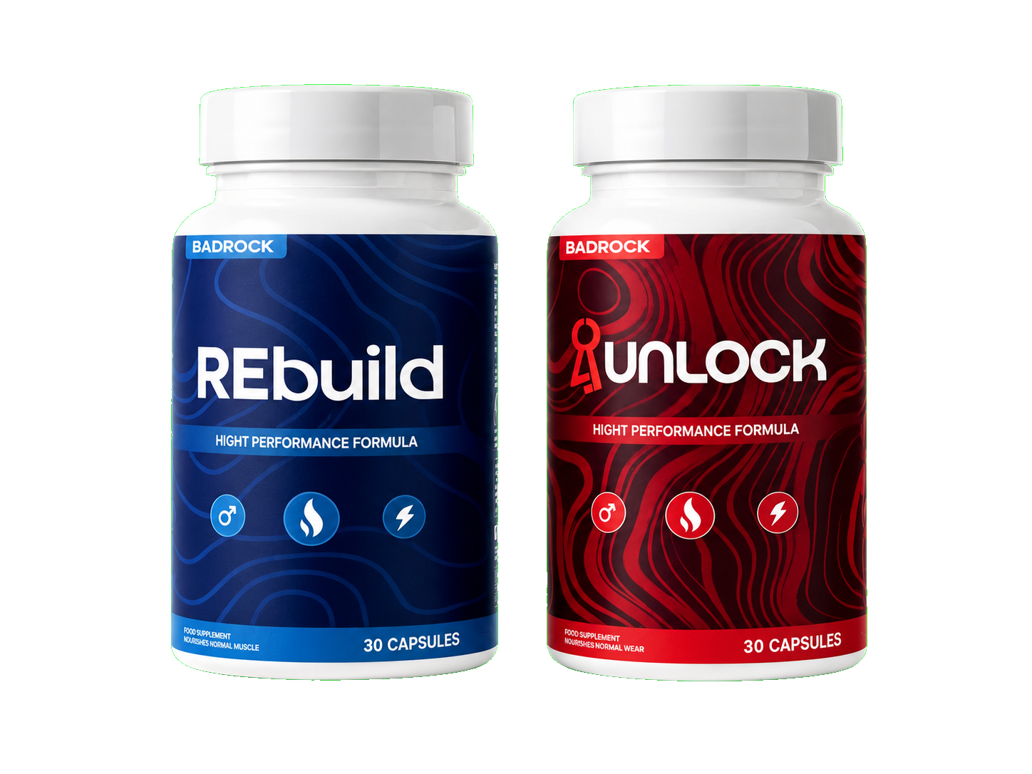 Badrock Bedroom Bundle two-bottle supplement system