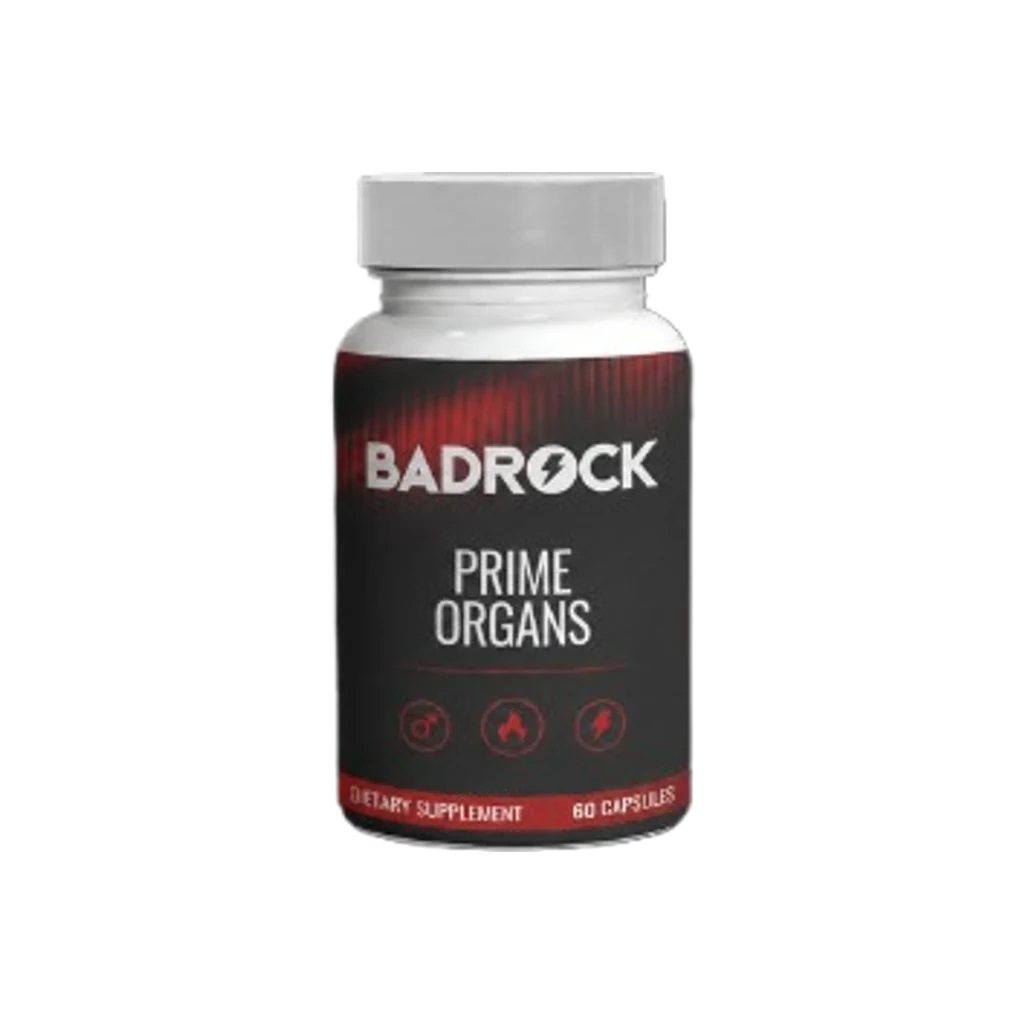 Badrock Prime Organs supplement bottle